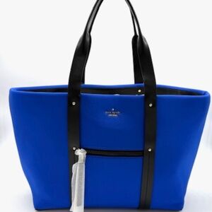 Kate Spade New York Esta Street "BABE" Royal Blue Neoprene Tote Handbag~Rare
